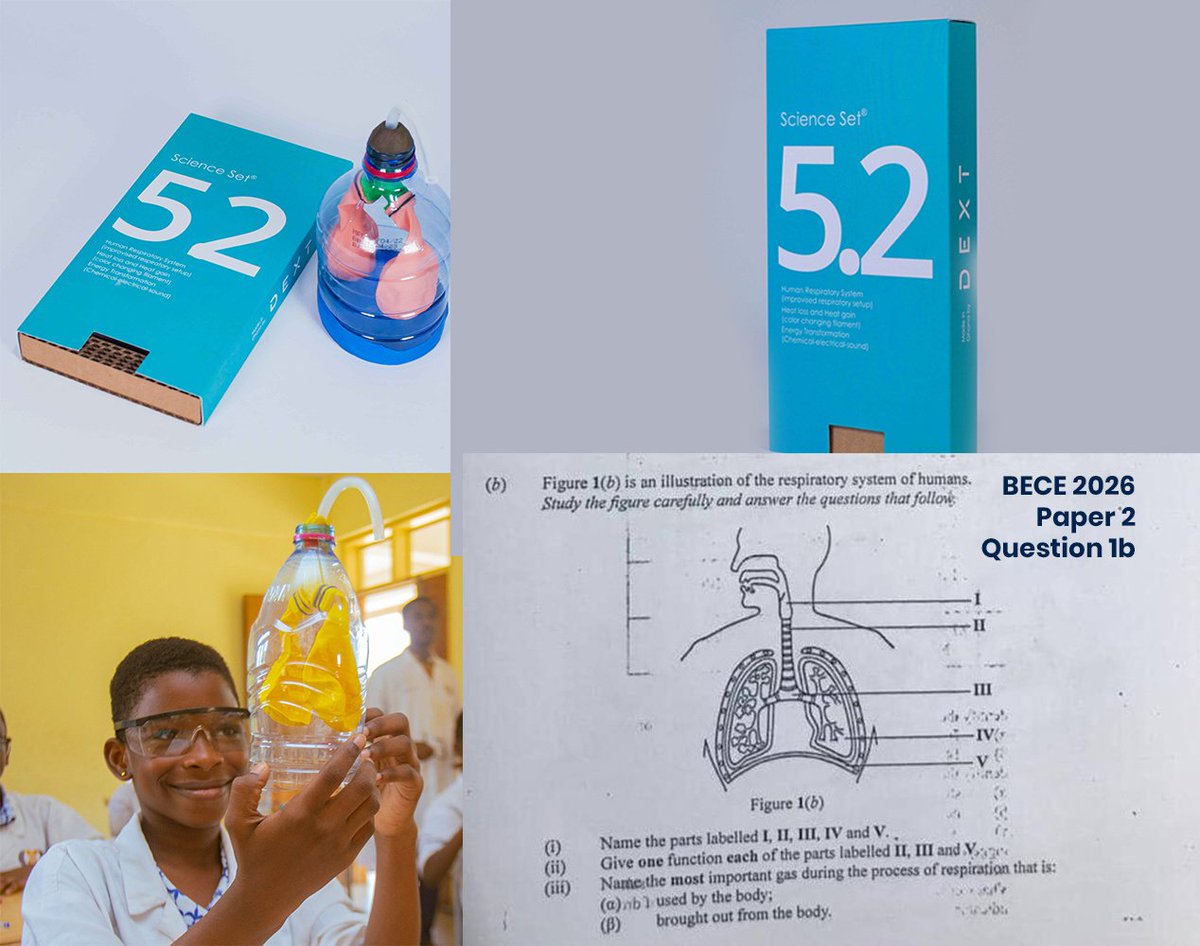Dext_Tech's tweet photo. 🚨 BREAKING: Some students smiled the moment they saw the Human Respiratory System question in yesterday’s BECE Science paper! 🫁📚

With the Dext Science Set 5.2, students don’t just memorize Science concepts..they experience them practically. https://t.co/eTh2cBj4St