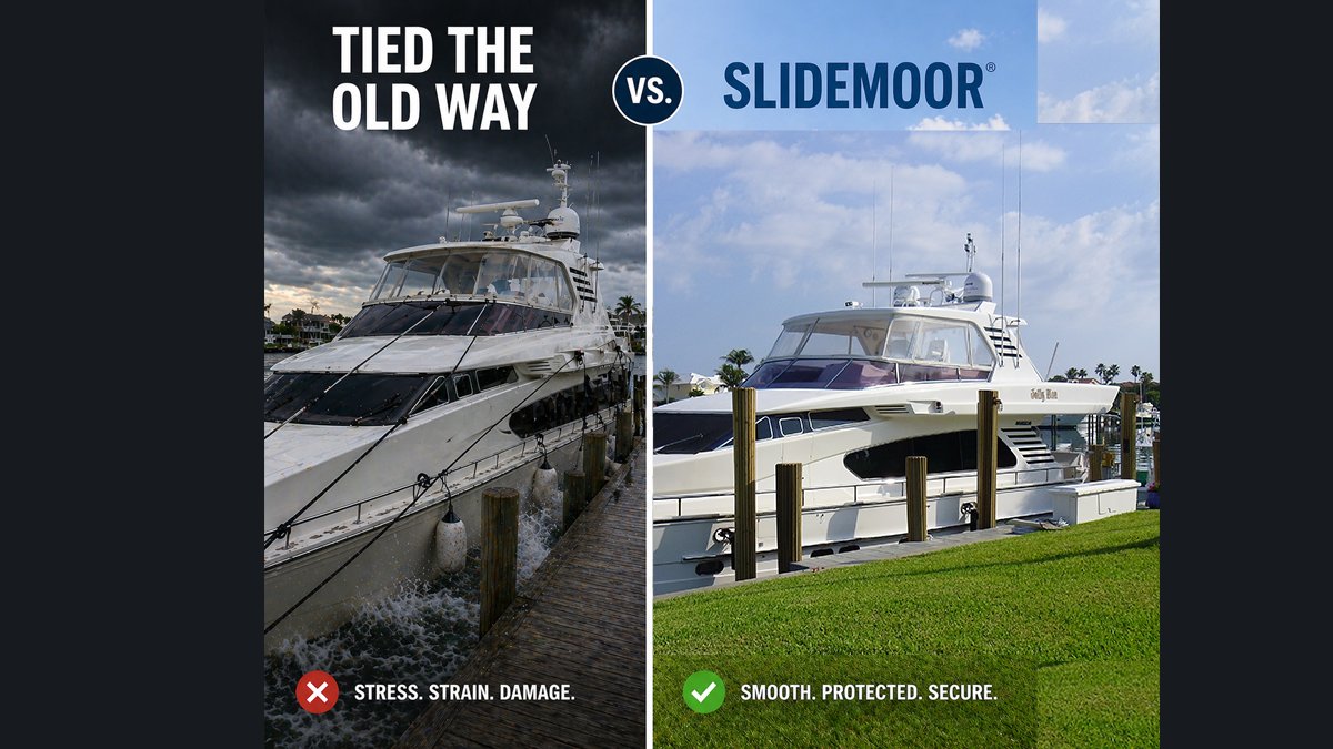 SlideMoor's tweet photo. Most boats are still tied the old way… and every wave puts stress on your lines, cleats, and hull. That constant pull = wear, strain, and damage over time.
SlideMoor changes that and keeps your dock setup smooth and secure!
https://t.co/KzCekdCtIl

#boating #docking #mooring https://t.co/74TFGmAV3t