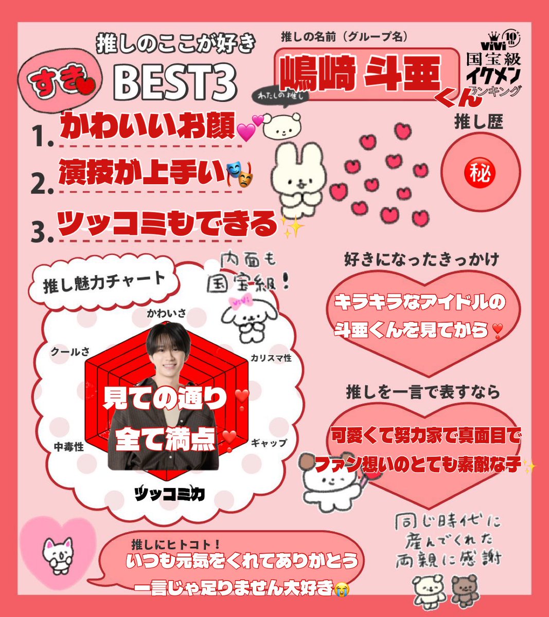 liltoa___'s tweet photo. #ViVi国宝級イケメンランキング

2026 上半期 NEXT部門

#嶋﨑斗亜 くん に一票お願いします✨

🌟横顔が綺麗‼️
🌟ツッコミもできる‼️
🌟可愛い‼️

NEXT部門最後のチャンスなのでぜひお願いします😭😭

投票は以下のURLから🗳️✨

https://t.co/l0Vlt6RDSj https://t.co/Fqbf2AZDar