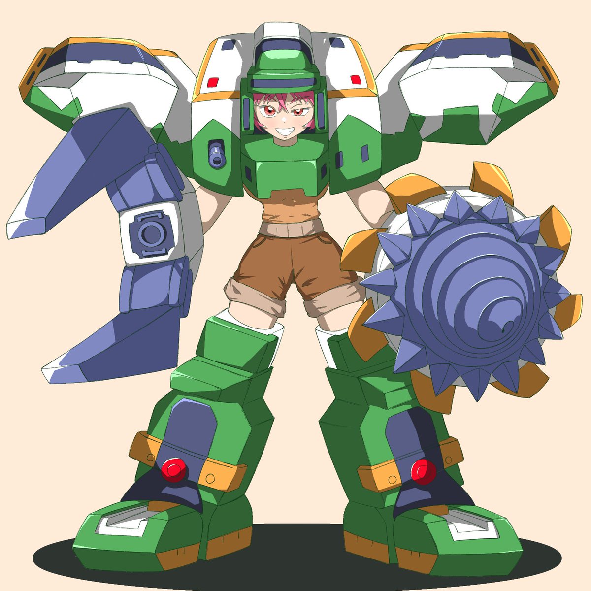 ゲーム「電脳戦機バーチャロンフォース」のVOX Bobさん(擬人化)です