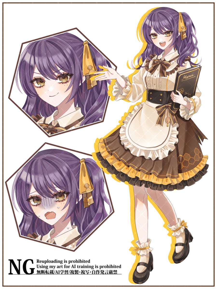 ▍Commission 

CoC 愛罠蜂 HO1  さんの立ち絵を
ご依頼で描かせていただきました！

蜂蜜をモチーフにした衣装デザインもさせていただきました！🐝
ご依頼ありがとうございました🌟
