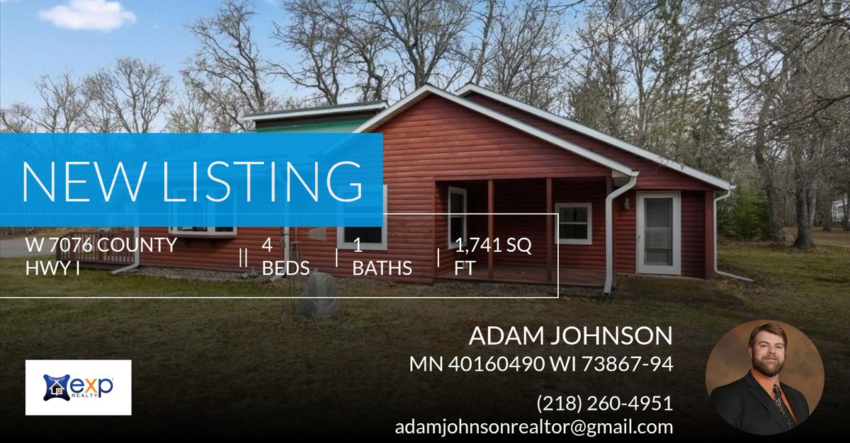 superiorman01's tweet photo. 📍 New Listing 📍 Take a look at this fantastic new property that just hit the market located at W 7076 County Hwy I in Minong. Reach out here or at (218) 260-4951 for more information

Your friend in Real Estate! https://t.co/JrXSgxoDaL https://t.co/pIfKGO0XGJ