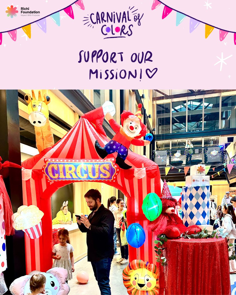 RichiFoundation's tweet photo. 500 Thank Yous!  🎪

After last Saturday at the @FoundryCamb, we are almost speechless!

Almost 500 of you joined us to celebrate our very first Carnival of Colors. The smiles, the packed shows, the magnificent balloon creations, and the hands covered in paint will be engraved in our memories forever. It was a delight to see so many families enjoying a day of pure happiness together. ✨

For those new to our community, the @RichiFoundation  is dedicated to ensuring every child with cancer has the best possible prognosis and quality of life. We believe that even in the toughest battles, every child deserves a life full of color.

Keep the magic alive ✨

If you believe in our mission, please consider making a donation. Every contribution, no matter the size, makes a real difference.

🔗 https://t.co/HTiz583IPG