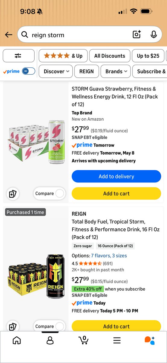 GingerLioness69's tweet photo. Now @ReignBodyFuel who decided that it would be a good idea to charge the same amount for 4 less ounces and 100mg less of caffeine 🥴 it’s already been a few weeks without them while you rebranded and now it’s $5 more https://t.co/hT3vHBw08A