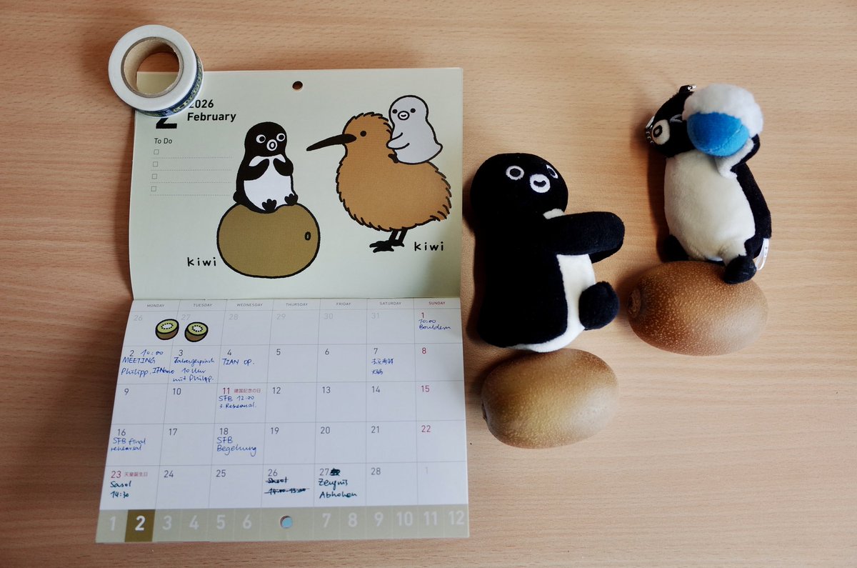 2026年の最初の4ヶ月、Suicaペンギンカレンダーで記録📅✨フルーツや