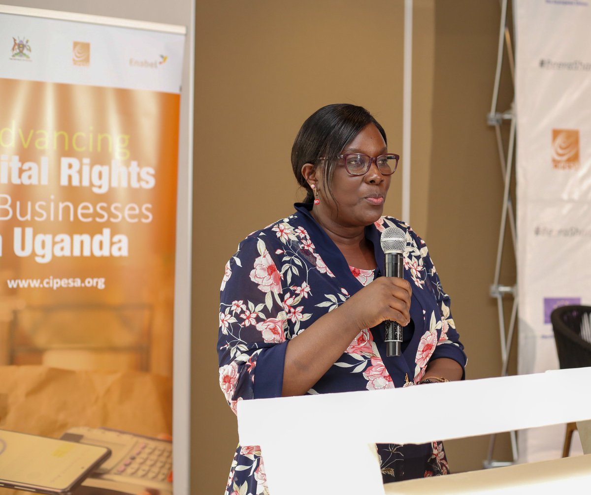 cipesaug's tweet photo. @EnabelinUganda  Country Strategic Advisor, Rose  Kato, highlighted the project’s impact during her closing remarks at the Multi-stakeholder Dialogue on Business and Digital Rights. She emphasized that this initiative, supported by the European Union, is instrumental in advancing respect for human rights within the business sector.

Key highlights from her remarks included:

1⃣Capacity Building: Enabel and its partners, including CIPESA, have been instrumental in raising awareness of digital rights within the business context, utilizing both direct engagement and media outreach.
2⃣Multi-Stakeholder Collaboration: The dialogue serves as a critical tool for co-creating solutions and allows policy makers, businesses, and civil society to collectively address emerging issues.
3⃣Accountability and Remedy: These forums provide a platform for right-holders to demand accountability and for duty-bearers to receive valuable feedback on their practices.
4⃣Inclusive Digital Future: A core focus remains ensuring that Uganda's digital transition is equitable and firmly grounded in human rights, with specific attention to including marginalized groups.
5⃣Direct Business Support: Enable extends ongoing support to businesses interested in improving their human rights practices.
#BeeraSharp