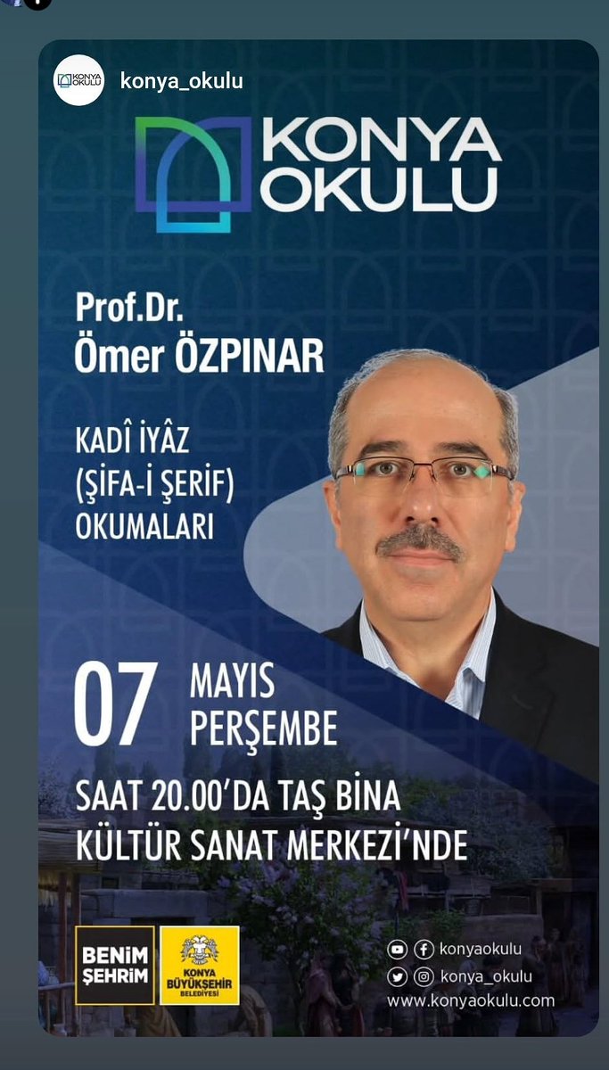 ozpinaromer's tweet photo. Her perşembe saat 20.00'de Taşbina Kültür ve Sanat Merkezi'nde yaptığımız ve KonyaOkulu'nun YouTube kanalından da yayınlanan  #ŞifaiŞerifOkumaları seminerimizin 120.sini yapacağız inşallah. "Peygamberlerin, Nübüvvetten Önce de Günah İşlemekten Korunduğu" konusuna devam edeceğiz. https://t.co/B1OR5eHO8p