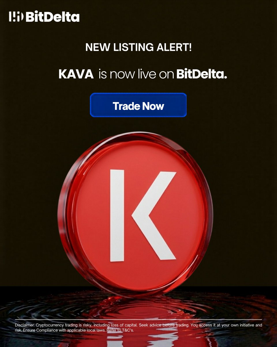 bitdelta's tweet photo. New Listing LIVE on BitDelta!
Now trading on BitDelta:

KAVA/USDT

More pairs. More opportunities.

Log in, explore the markets, and start trading today.
#BitDelta #CryptoTrading #NewListings #CryptoExchange #TradeCrypto #CryptoMarket #USDT #Altcoins #CryptoCommunity https://t.co/2ji5YJTBlP