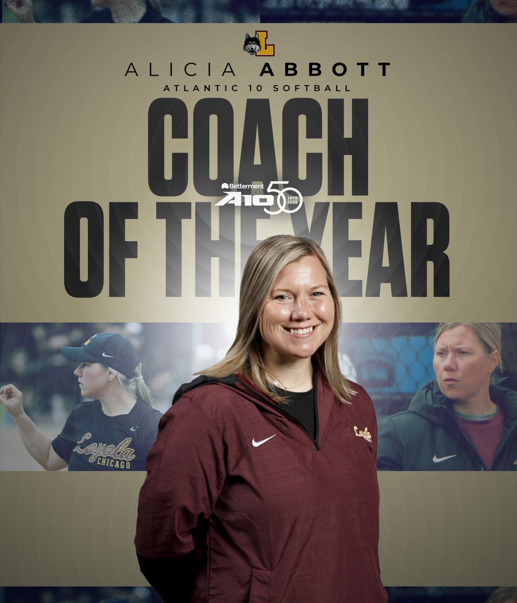 atlantic10's tweet photo. Led Loyola Chicago to its first regular season title! 🔥🔥

@RamblersSB's Alicia Abbott is the 2026 #A10SB Coach of the Year!

🗞️ https://t.co/f4WOlT0rgy https://t.co/9LJBPmwznz