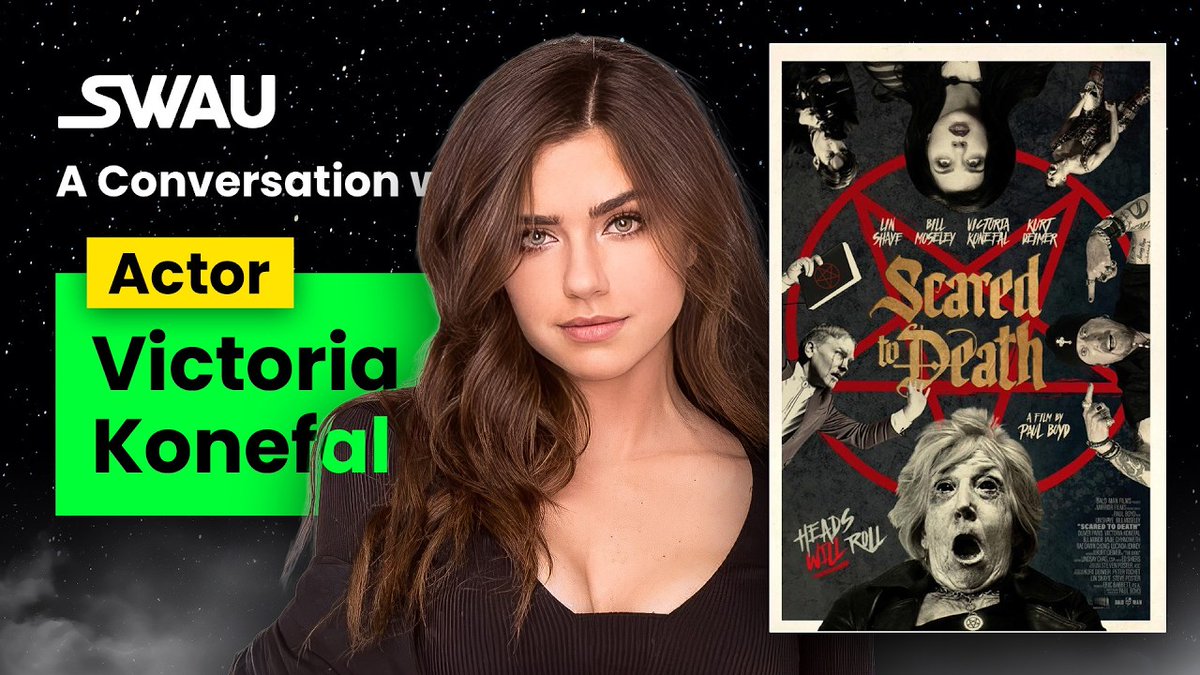 CinSupercouple's tweet photo. A Conversation With: #VictoriaKonefal | #ScaredToDeath Interview / @swau_official
Actor #VictoriaKonefal joins host #BryanGarner for another episode of A Conversation With on @swau_official! https://t.co/pfHm8KZQni