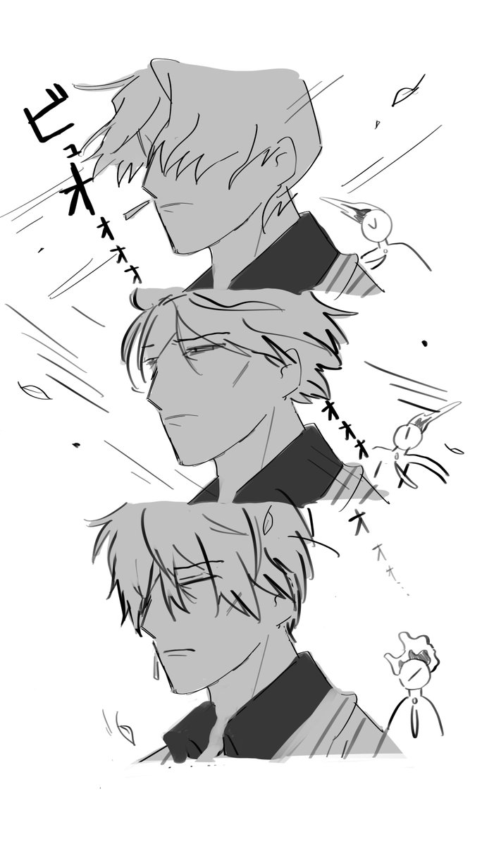 RT @mgwpjgdwgtm: この前の風強かったね、の絵