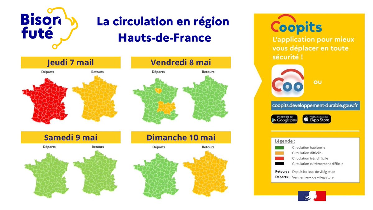Image de Préfecture de la région Hauts-de-France et du Nord - #SécuritéRoutière #HautsDeFrance

🚗 Avant de prendre la route ce week-end prolongé du 8 mai, consul