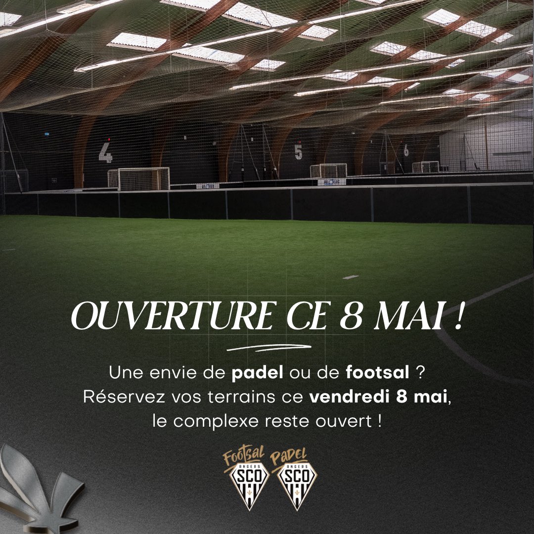 SCOFootsal's tweet photo. Nous restons ouverts demain aux horaires habituelles, alors profitez-en pour venir vous dépenser ! 🏃

Réservez votre terrain : https://t.co/SQ9xuXbvym 🏓⚽️ https://t.co/Gxc6e4yf9T