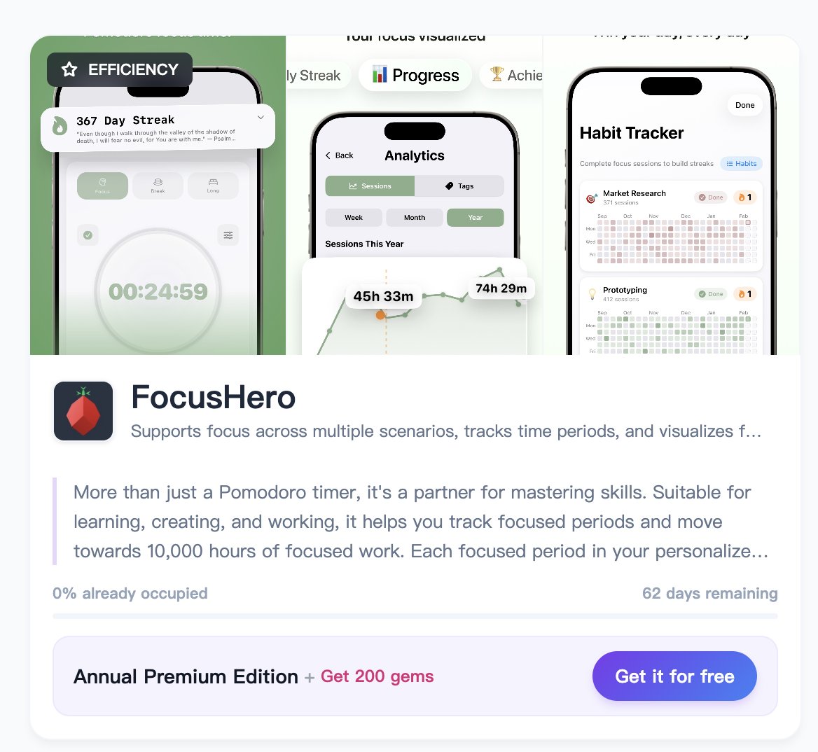 12yabuilds's tweet photo. FocusHero got featured on Mergeek. Again! 🛡️

https://t.co/20mS1FOWwg https://t.co/BdWVgDS1kl