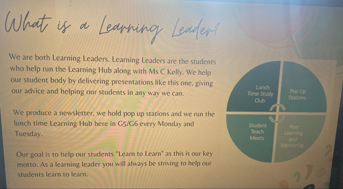 CBlearninghub's tweet photo. Leadership in Learning four week course.Created, made and presented by our Learning Leaders. Inspiring our first year students to take up the baton of learning.Well done to all our first years who have signed up and attended each week. https://t.co/kMmaFPw0R4