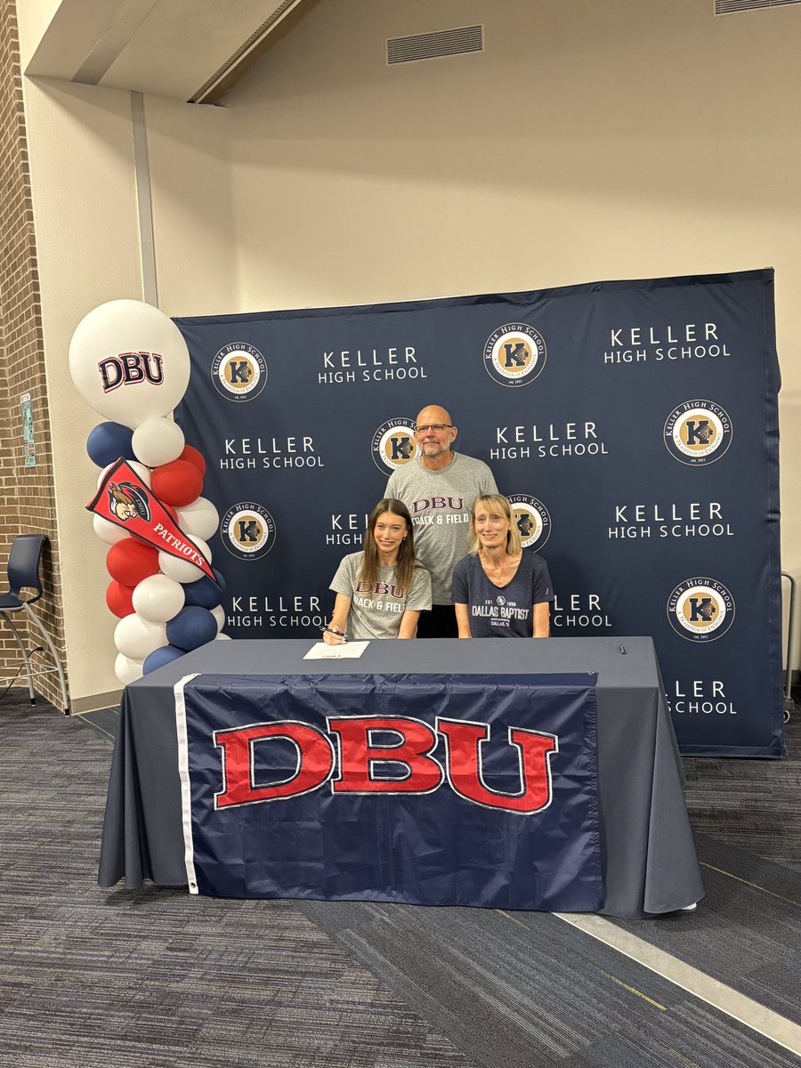 KHSSpeed's tweet photo. Congratulations to Kendall and Carter on signing with Dallas Baptist University for track &amp; field! We are so proud of all your hard work and accomplishments, and we can’t wait to see you continue your athletic careers at the next level. Your future is bright! https://t.co/5fITDE5jm2