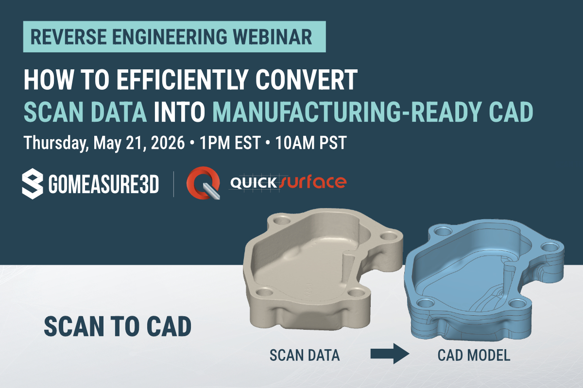 Convert 3D scans into manufacturing-ready CAD with <a href="/quicksurface/">QUICKSURFACE</a> .

Live webinar with <a href="/GoMeasure3D/">GoMeasure3D</a> 
🗓️ May 21, 2026
🕰️ 1PM EST | 10AM PST
Register: us02web.zoom.us/webinar/regist…

#QUICKSURFACE #ScanToCAD #ReverseEngineering