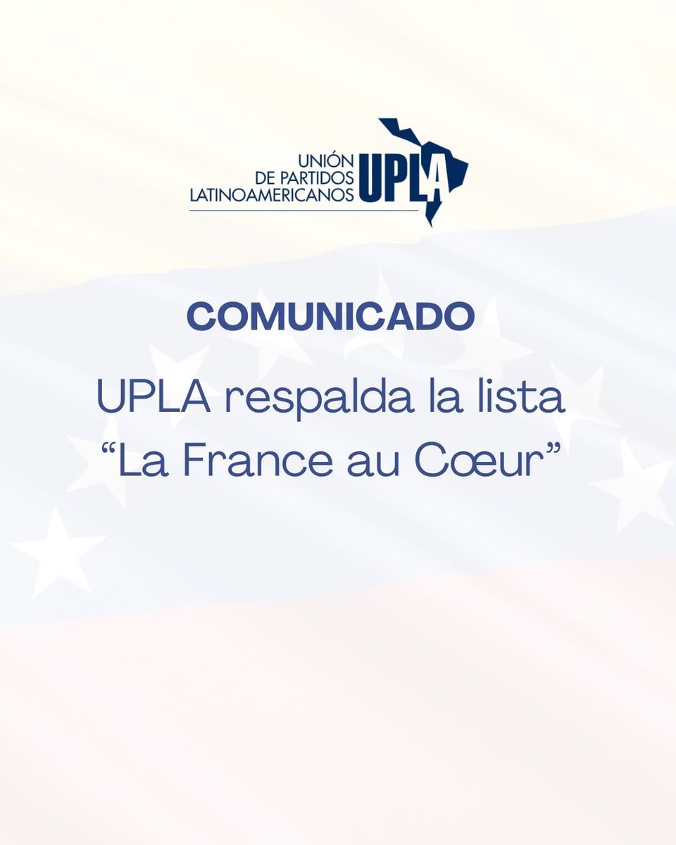 BertrandYDupont's tweet photo. 📢 Appui de l'Union des partis Latino-américains - UPLA - à notre liste La France au Cœur
Vous aider c'est agir au Brésil, en France mais également pouvoir vous accompagner sur notre continent.
L'#UPLA regroupe 26 partis politiques dans 21 pays d'Amérique du Sud et est membre de l'Union Démocratique Internationale #UDI de laquelle le #PPE européen est membre.
Je les remercie pour leur précieux appui 
#TodosJuntos 🤝 

#Repost @Red_UPLA
...
Expresamos nuestro respaldo a la lista “La France au Cœur”, encabezada por Bertrand Dupont, de cara a las elecciones de consejeros franceses en el exterior 🇫🇷🌎
Valoramos su compromiso con la comunidad francesa en América Latina y su permanente trabajo por fortalecer los vínculos políticos, económicos y culturales entre Francia y nuestra región. 🤝