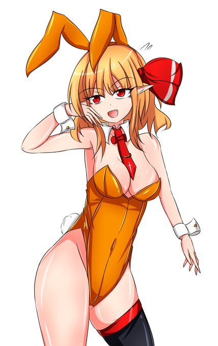 #毎月七日はルーミアの日 GWは終ったのに金バニーだったので指摘したら何時もの黒バニーになったルーミアちゃん