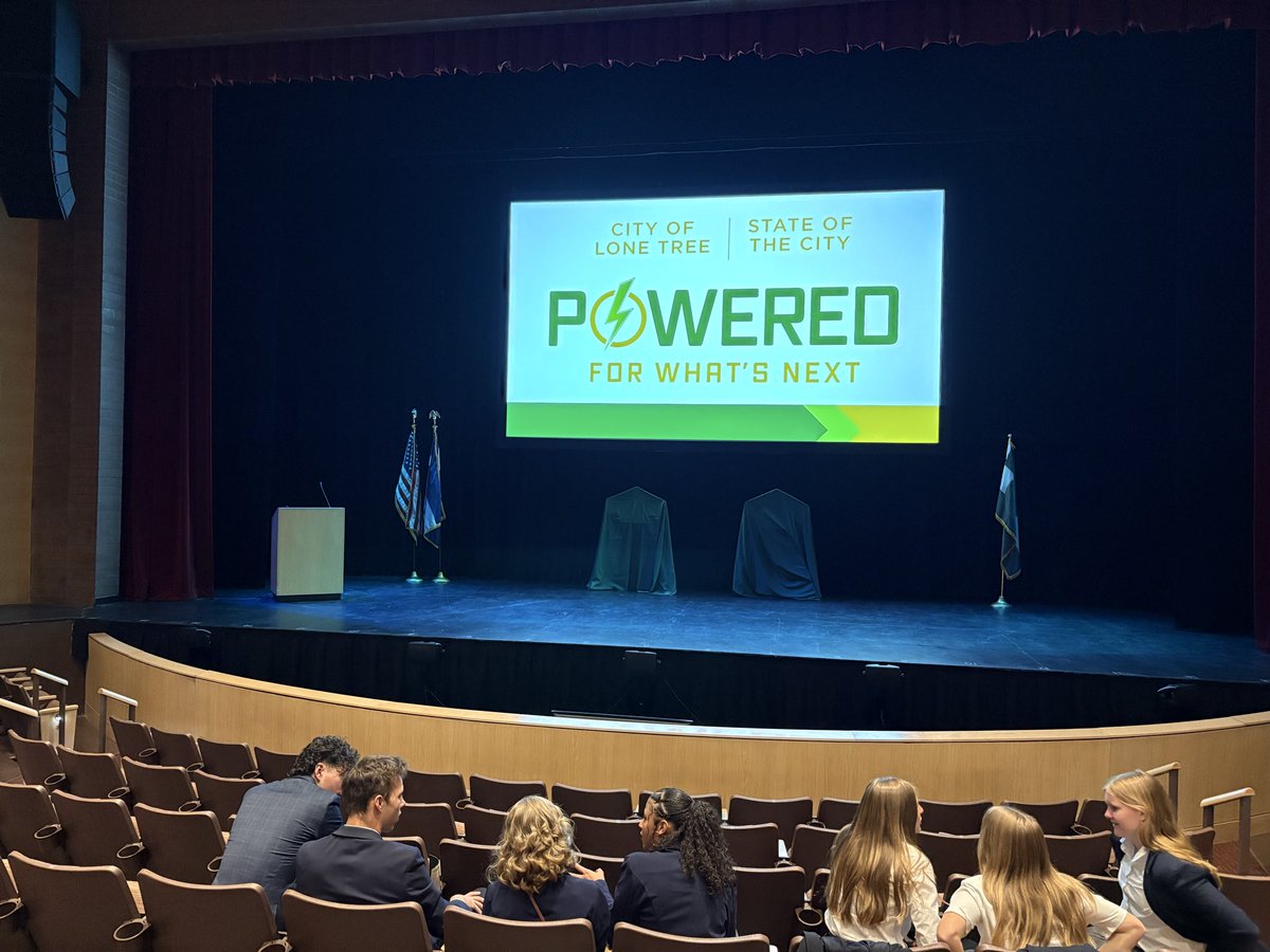 TylerMelito's tweet photo. In about 20 minutes, Lone Tree Mayor Marissa Harmon will issue her State of the City. A full recap tonight on @DenverChannel, as well as what residents like you have to say about the city’s future. https://t.co/DjQr46uoWw