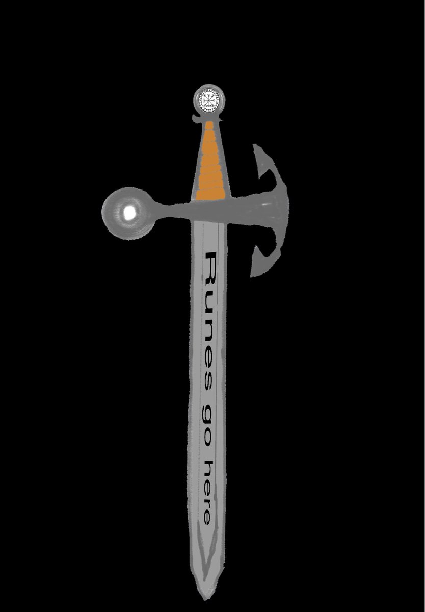 DM_Mongoose's tweet photo. I’m not much of an artist but a sword that has anchors for the guard and vegvisir as the pommel with a long thin blade would be pretty cool. here is some bad concept art. #Cloudheim #WeaponContest https://t.co/ugpkQD7tiH