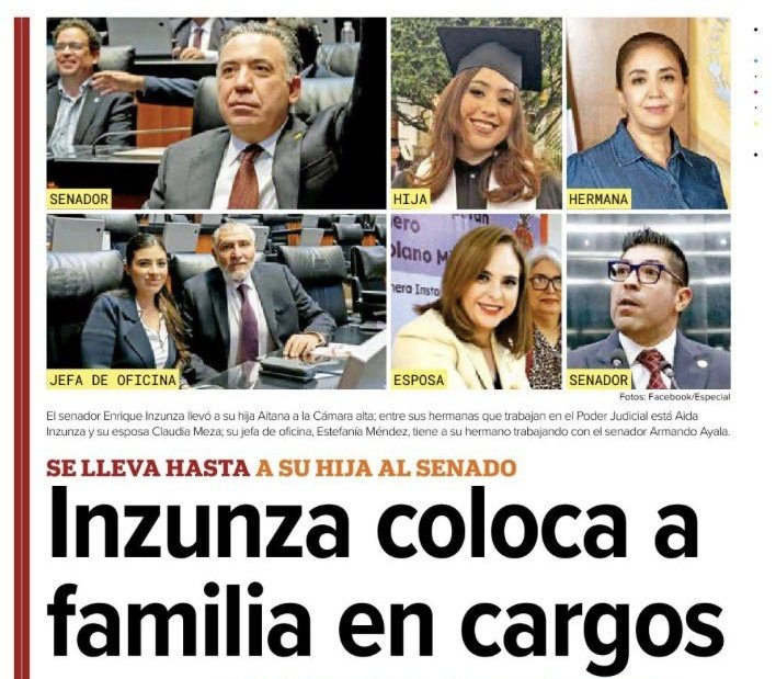 Enrique Inzunza es acosador, tiene a toda su familia en el gobierno, es acusado por EE. UU. de narcotráfico, le entregaba información al crimen organizado para que asesinaran a opositores, no asiste a las sesiones del congreso, está prófugo...

¡No tardan en hacerlo embajador!🤦‍♀️