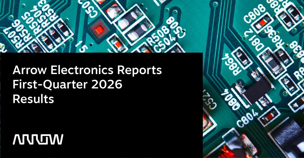 ArrowGlobal's tweet photo. “The first quarter marked a strong start to 2026 as total revenue, profit margins, and EPS grew significantly year over year, exceeding our guidance ranges,” said Bill Austen, Arrow Electronics' interim president and chief executive officer. https://t.co/wsmSGFlgKj https://t.co/xXONOazrJG