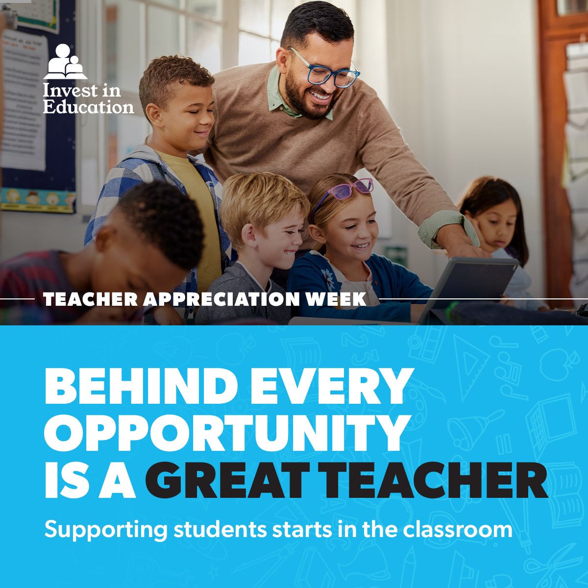 Invest_InEd's tweet photo. During Teacher Appreciation Week, we recognize that expanding educational opportunities also means supporting the environments where teachers and students can thrive.

We’re grateful for the educators who make a difference in the lives of students every day! https://t.co/o6CTz78xUu