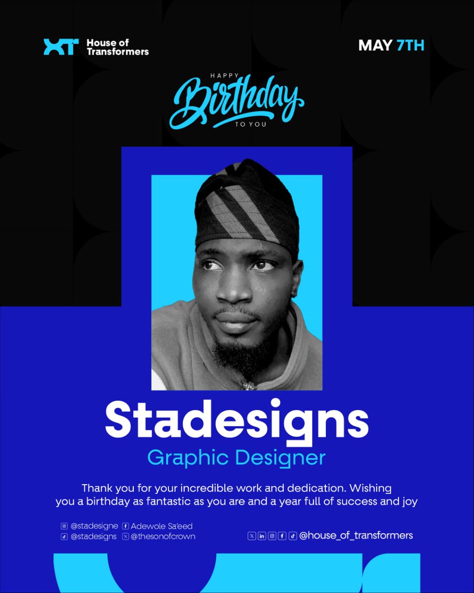 H_O_T01's tweet photo. A designer with visuals of extraordinary detail, and passion 💙

🎉✨Happy birthday, stadesigns from all of us at House of Transformers. https://t.co/n4KOIaEa8A