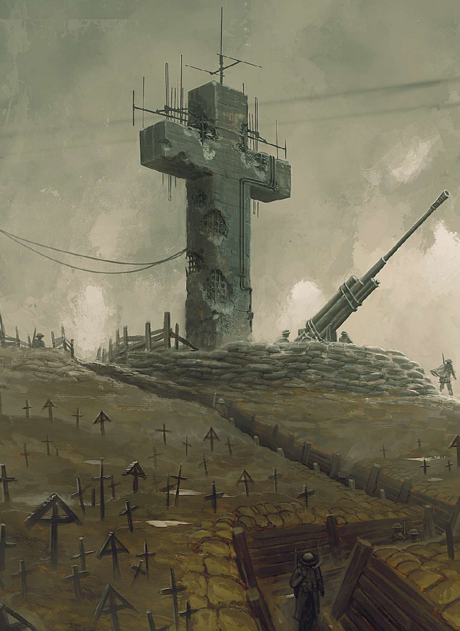 OH BOY WHERE TO I FUCKING BEGIN!!!?

Trench Crusade already kind of existed on the radar after Kotaku (I think, it's been awhile) tried to counter-signal Warhammer fans by presenting a mini made by John Blanche as a "female Space Marine." The model was not even 40k related, but