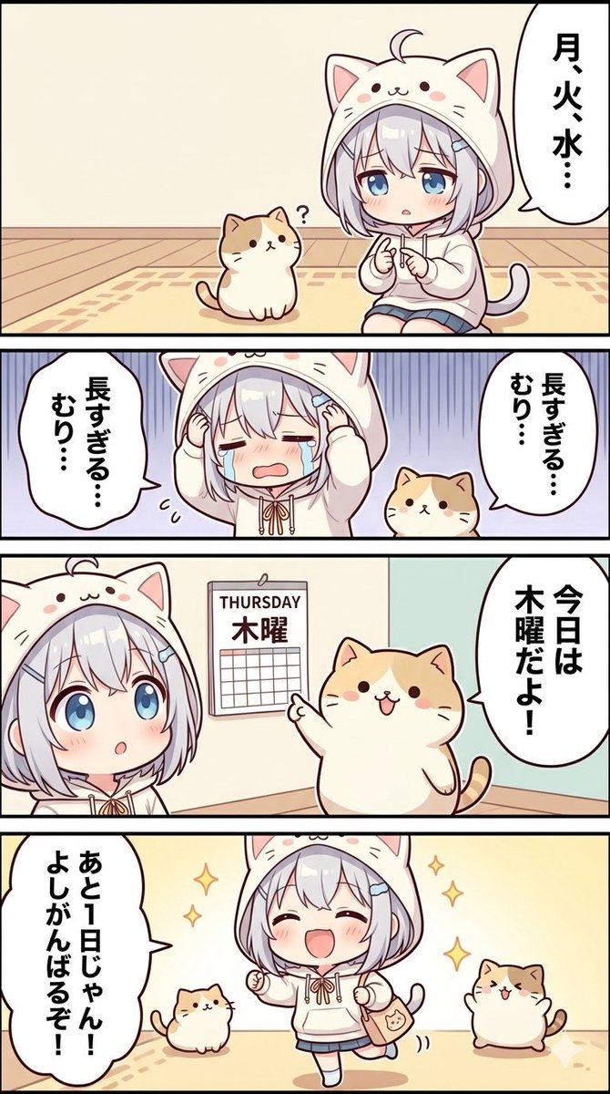 白猫ねこ子のゆるふわマンガ 第222話

「幻の月曜日と勘違い✨」

連休明けって、
曜日感覚バグりませんか…？😇
絶望からの「あと1日じゃん！」
の無敵感は異常✨

明日もがんばりましょー！！🐈🐾