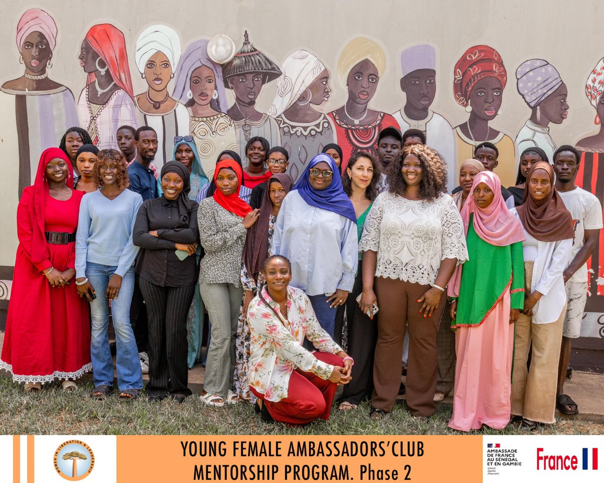 WomenInLiberat1's tweet image. Proud to launch #Phase2 of our #YoungFemaleAmbassadors Club Mentorship Program!

Working with 20 adolescents to build skills in SRHR, GBV &amp;amp; civic education — nurturing fearless, socially conscious young leaders.
Grateful to @af_banjul @FranceoSenegal for their support