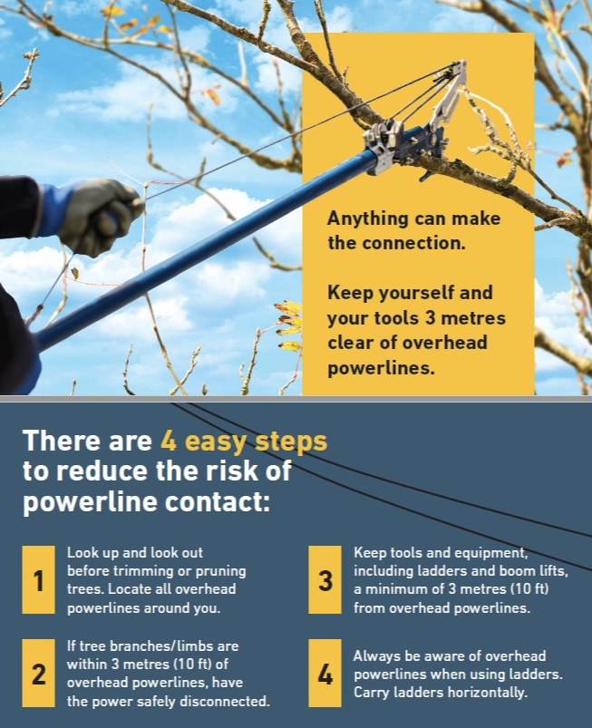 CE_electric's tweet photo. ⚡ Don’t take risks around powerlines.
Planning outdoor work or home maintenance? Protect yourself and those around you by keeping a minimum 3‑metre distance from overhead powerlines, even brief contact can be extremely dangerous. Learn more at: https://t.co/znKDmAJQv8 https://t.co/5ZMn8hxUNO