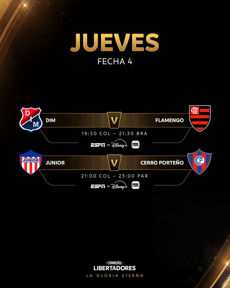 Cerro Porteño visita a Junior por la Copa Libertadores de América.