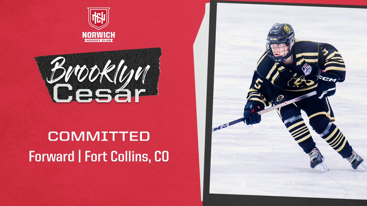 NorwichHC's tweet photo. Welcome, Brooklyn Cesar! Brooklyn started playing hockey with her local boys club in Colorado at age 8. She is aggressive and has a strong hockey IQ. When she was 14, she joined the Lady RoughRiders AA Team. The opportunity to play for Norwich Hockey Club is a dream come true. https://t.co/diiSuuPVTq
