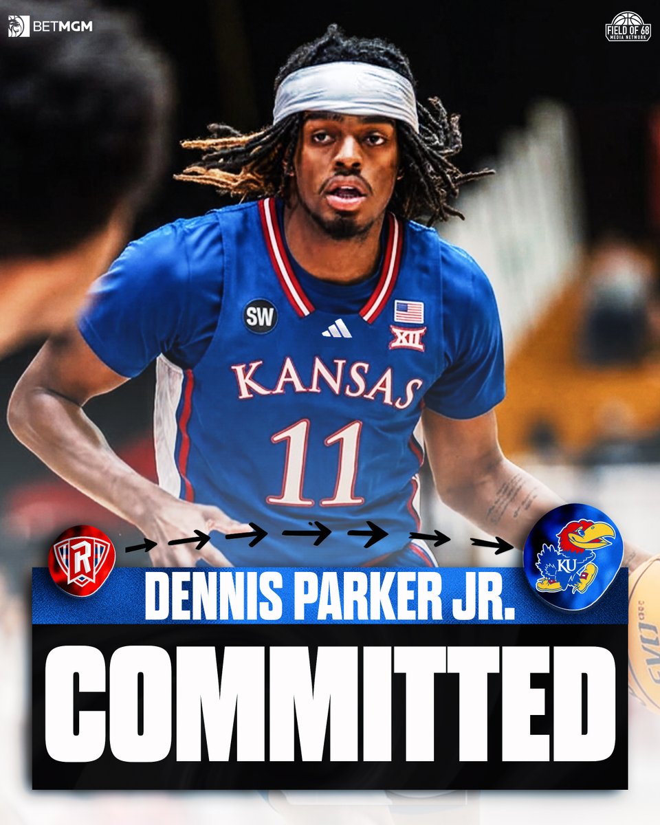 NEWS: Radford transfer Dennis Parker Jr has committed to Kansas, he announced on <a href="/TheFieldOf68/">The Field of 68</a> 

He averaged 18.3 PPG, 5.9 RPG and scored 53 points in a game this past season 👀