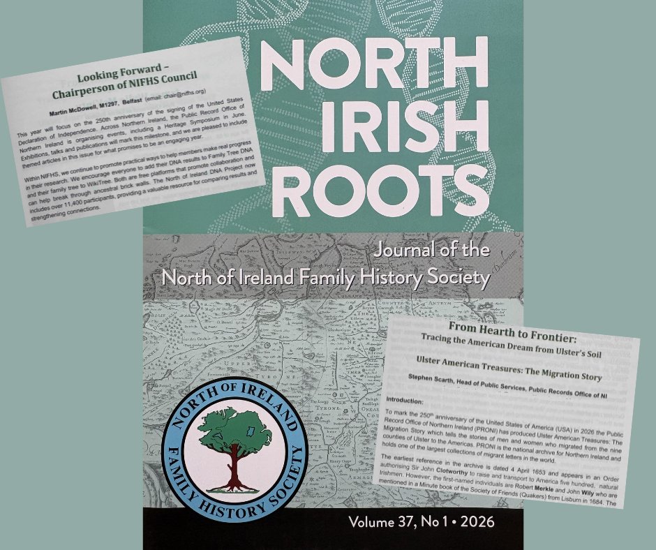 NIFHS's tweet photo. The Society Journal is on its way to Members!
This issue celebrates the 250th anniversary of the signing of the US Declaration of Independence.
The Journal is published twice a year and is posted to those Members whose membership is current at the cut-off date for its publication https://t.co/j527DJ5woL
