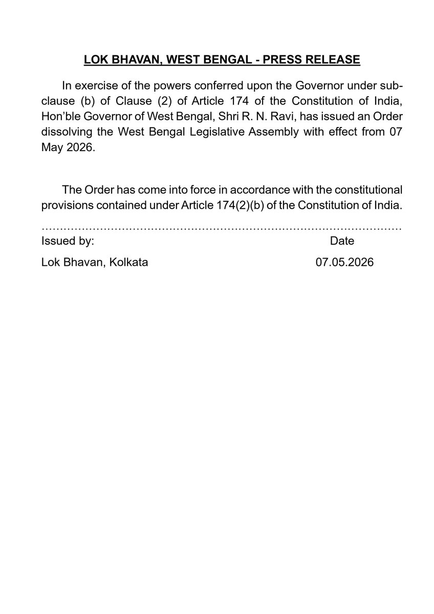 Lok Bhavan, West Bengal tweet media