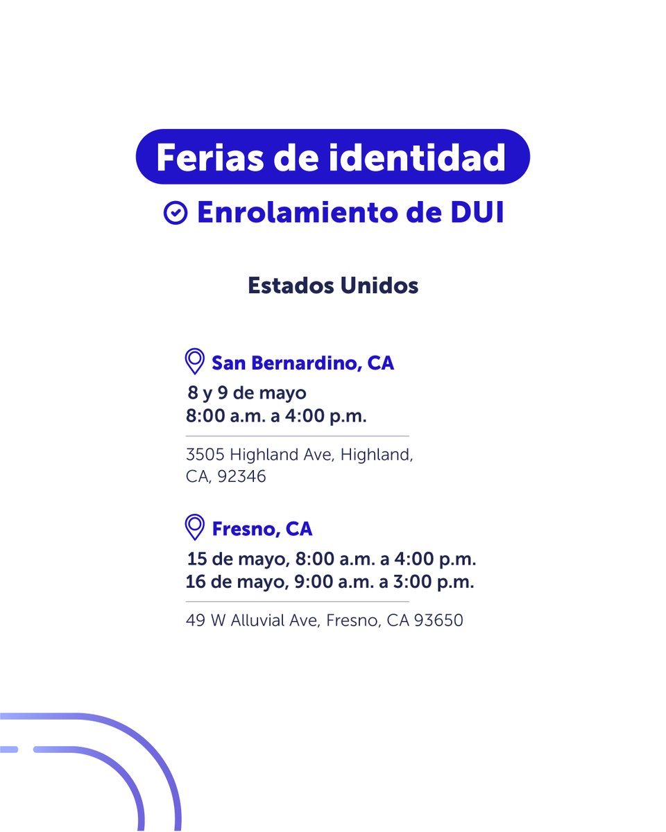 Consulados de El Salvador en Estados Unidos tweet media