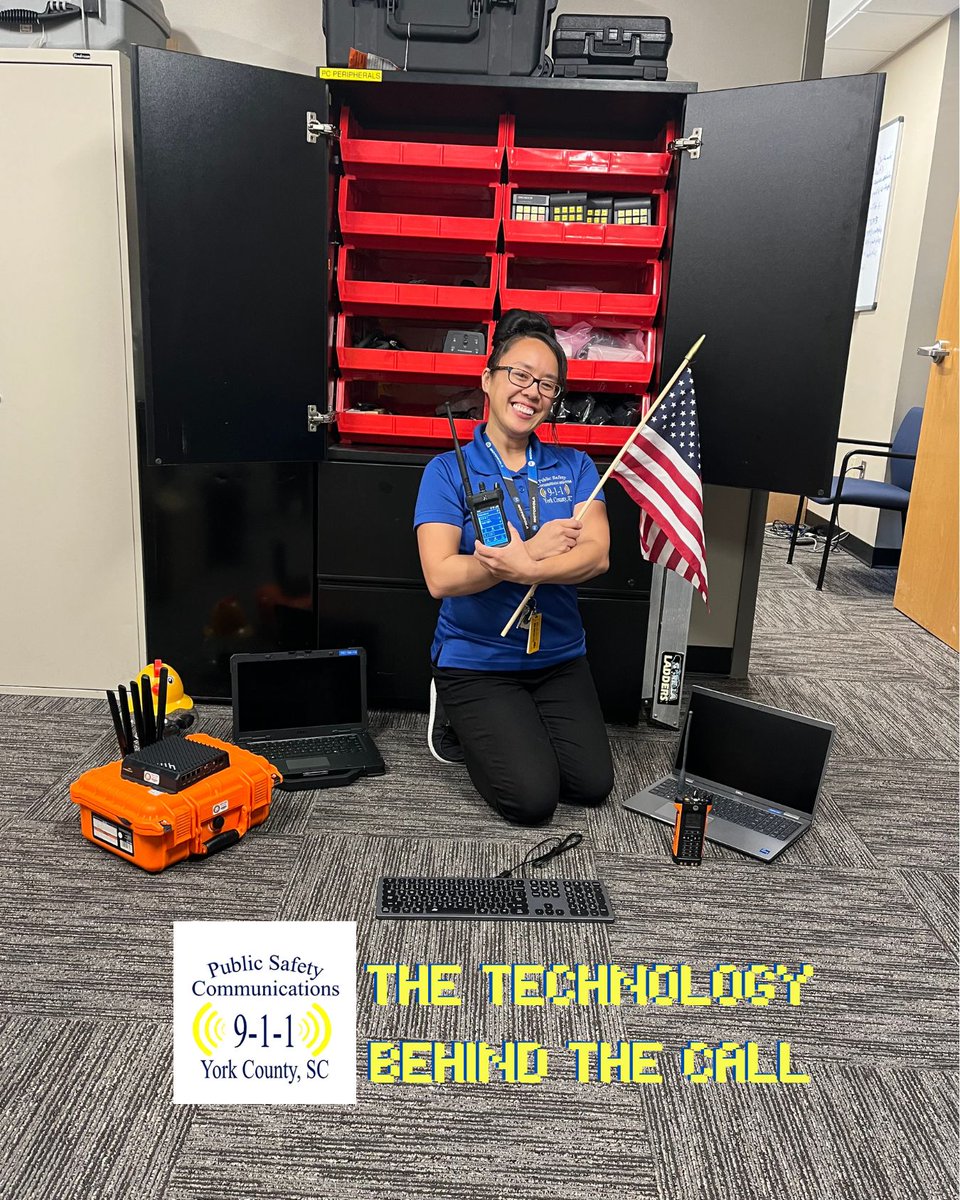 YorkCountyDPSC's tweet photo. Did you know that advanced technology plays a crucial role in every 911 call? These technologies along with our hero IT department members work together to help us save lives and keep our community safe. #PSC911HeroesWorkHere #911TechHeroes https://t.co/b9hygcyj5X