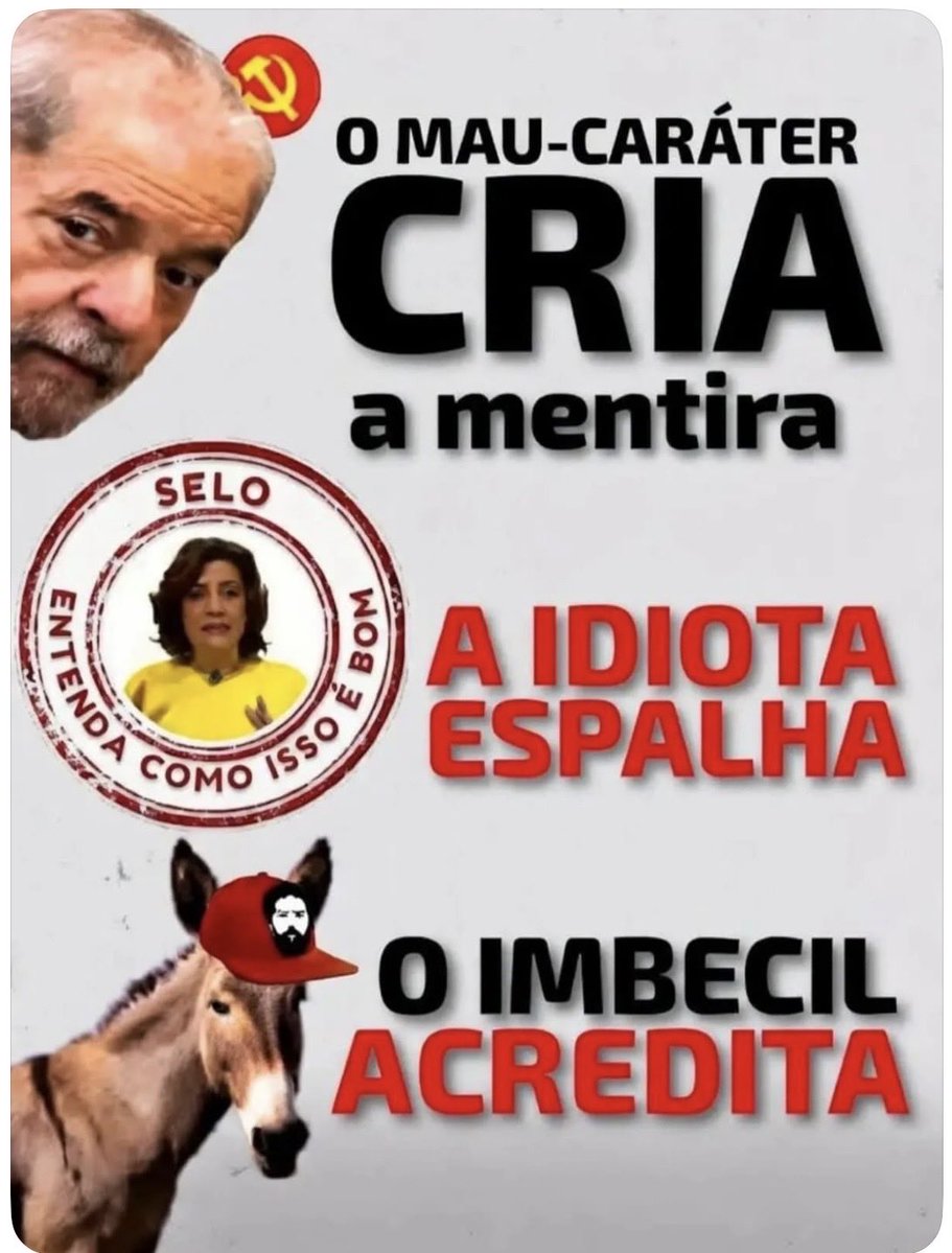 Verdade verdadeira!
Três especialistas 1 Malandro e dois acéfalos!