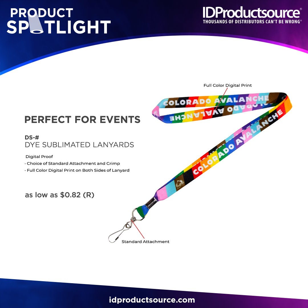 IDProductsource's tweet photo. Carry pride everywhere with vibrant dye sublimated lanyards made to showcase your message in full color 🌈🪪 

#Thousandsofdistributorscantbewrong #promos #promo #idproductsource #promotionalproducts https://t.co/ykatQF4rKy