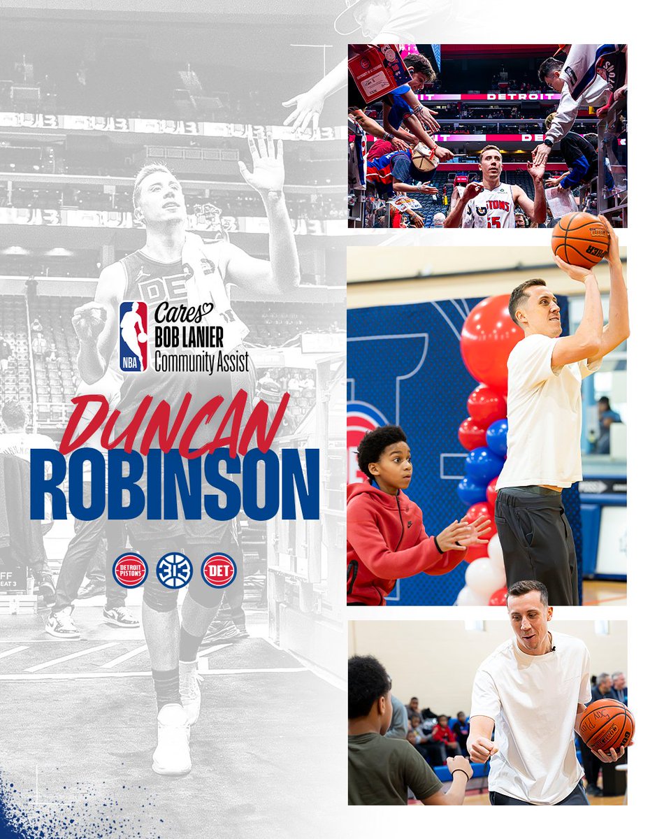 DetroitPistons's tweet photo. Duncan Robinson named NBA Cares Bob Lanier Community Assist Award winner for April.

🗞️: https://t.co/PT9EA4xo8O https://t.co/lRZS8X3VAy
