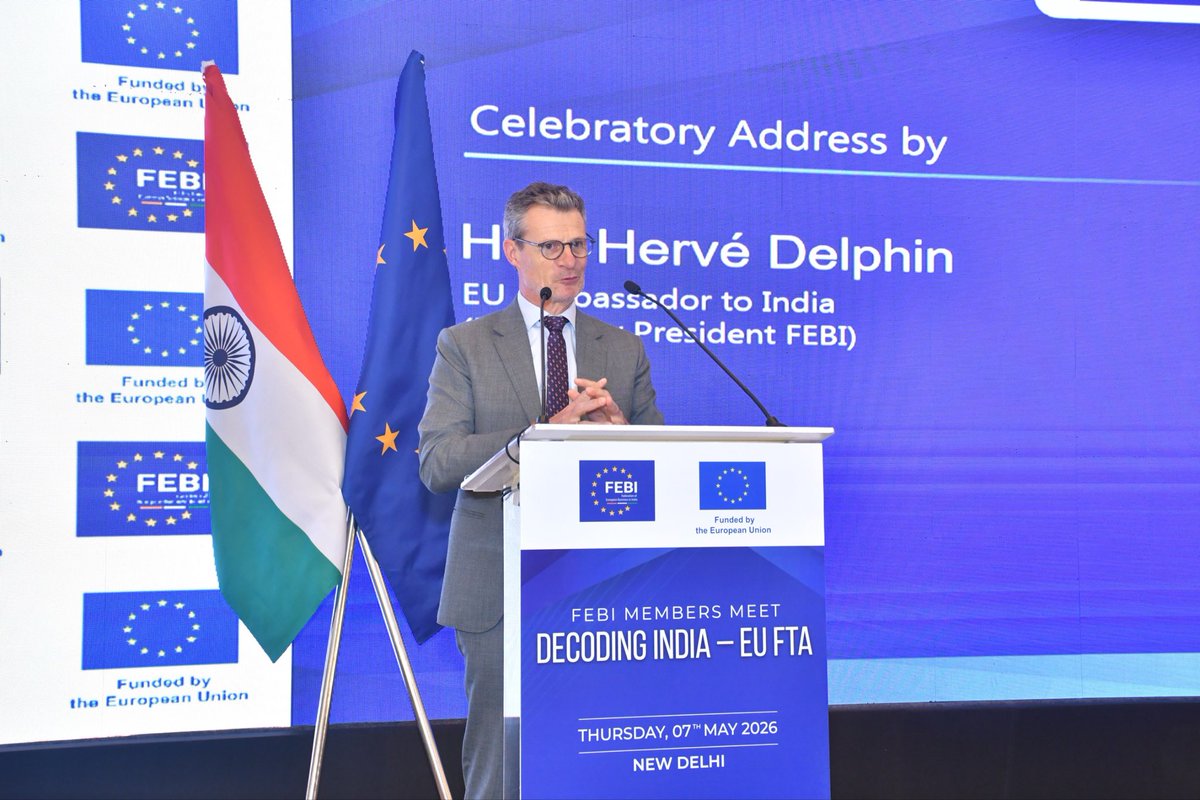 EUAmbIndia's tweet photo. We just released the Economic Footprint of EU Businesses in India Report, showing the impressive scale of 🇪🇺 companies’ contribution to 🇮🇳 growth. With the FTA it will grow larger &amp; faster with mutual benefits ! More trade, more investment, more jobs 👇
 https://t.co/YTA96yqFSM https://t.co/skrjGFOmgD