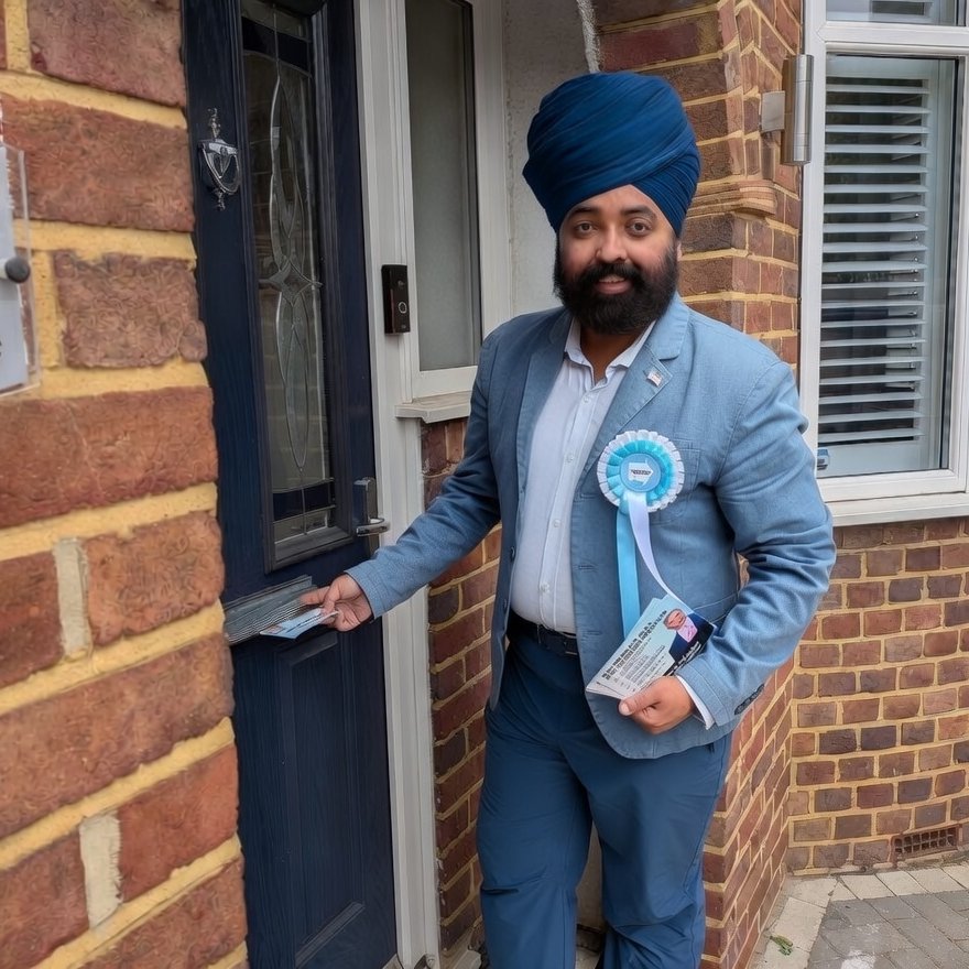 amanbhogal's tweet photo. Good afternoon on the doorsteps in Bexleyheath getting out the vote for @reformparty_uk

Be it bins or our borders - the uni-party Blairite orthodoxy has broken Britain, whacked our wallets empty and engulfed our country with mass uncontrolled migration.

It's time for Reform! https://t.co/nsr2okSqCA
