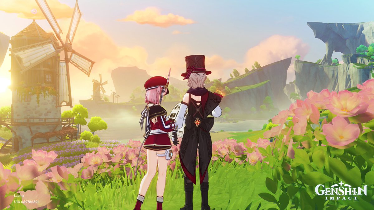 lyn_lotte's tweet photo. The new Mondstadt Area is SO good for photos! (The pink flowers match them so well🥹🩷)
#lyney #Charlotte #lynlotte #Charney #charlyn #lynchar https://t.co/SPw7hpwWTk