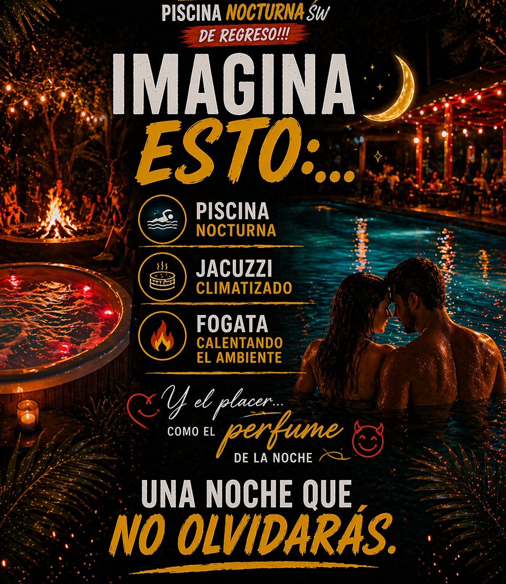 CaliOpenMind's tweet photo. Que no se quede en tu imaginación
Viernes de Piscina nocturna y mucho mas

Información y reservas al WhatsApp 3166115001 https://t.co/K5EWUsQTGG