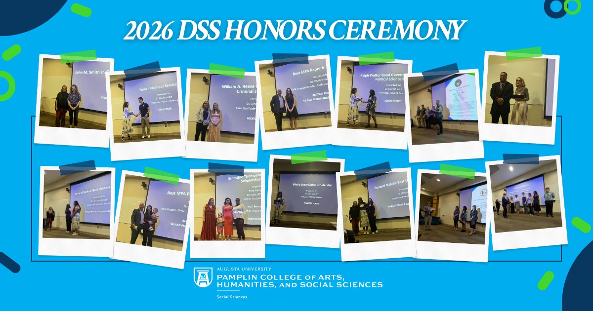 AUG_SocSci's tweet photo. Celebrating the outstanding achievements of our Social Sciences students and the dedication that brought them here. Thank you to the faculty, staff, families, and friends who helped make this year’s Honors Ceremony a memorable celebration of academic excellence and community. https://t.co/xqGShd9wBR