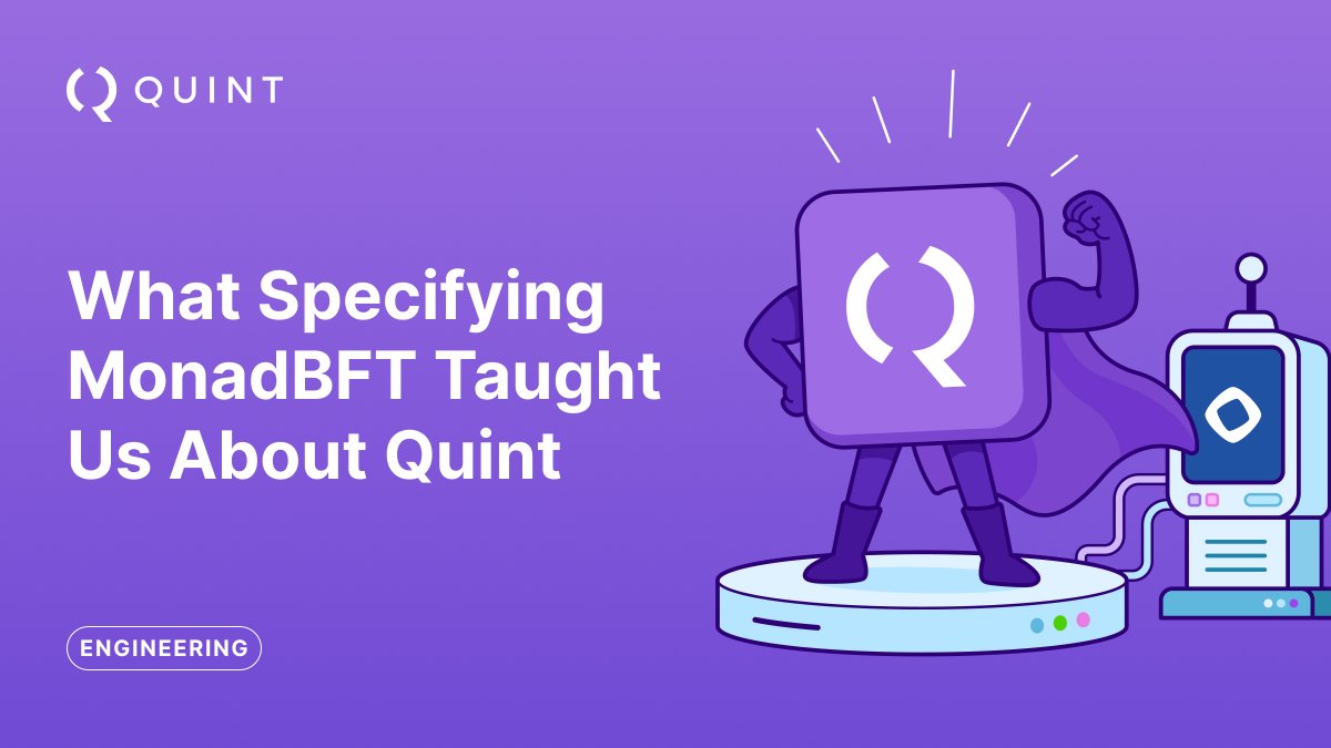 quint_lang's tweet photo. We worked with @category_xyz and @monad on an independent review of MonadBFT, running the Quint simulator for days across two variants of the spec. https://t.co/cjQXSCT57X