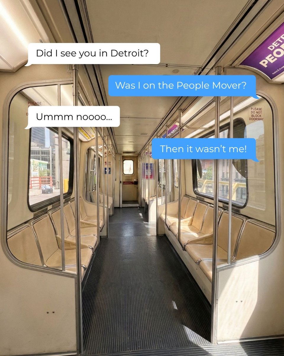 detpeoplemover's tweet photo. If you’re looking for us, we’re definitely on the loop! 🚅

We’re back in action… Park Smart. Ride Free. Enjoy More. Plan your next visit and experience Detroit the easy way on the People Mover. 

#DPM #DetroitPeopleMover #Detroit https://t.co/UcOQ5z4vRy